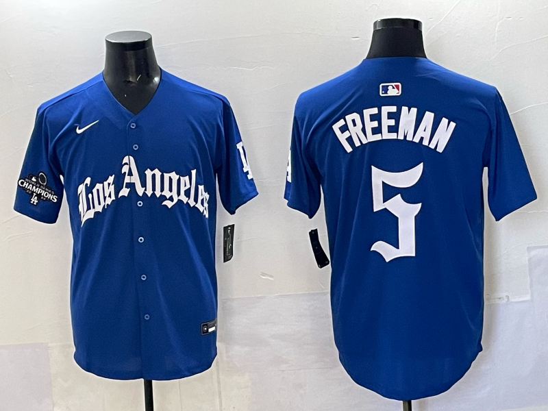 Men Los Angeles Dodgers #5 Freeman Blue 2025 Nike MLB Jersey style 003